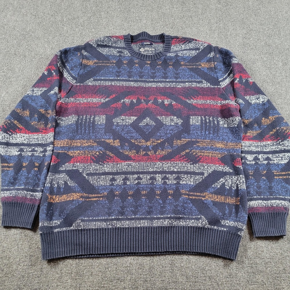 American Rag Sweater Mens XL Aztec Knit Pullover Crewneck Pattern